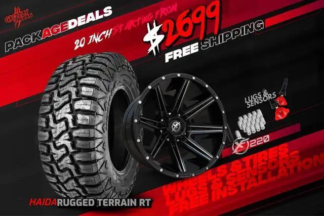Wheels + Tires + Lug nuts + Sensors + Installed for as low as $1498! Grizzly Deals are BACK! in Tires & Rims in Saskatoon - Image 3
