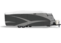 ADCO 36843 Designer Series Olefin HD Travel Trailer Cover 24 1 - 26, Gray/White (NO TAX, FREE SHIPPING NATIONWIDE)