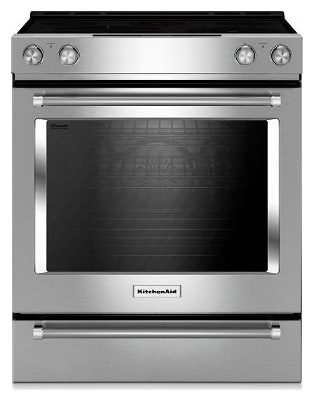 KitchenAid YKSEG700ESS 30 Slide In Electric Range With Convection Stainless Steel color in Stoves, Ovens & Ranges in Markham / York Region - Image 2