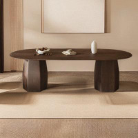 RARLON Minimalist solid wood dining table Modern creative oval dining table.