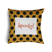The Holiday Aisle® Halloween Spooky Dots Accent Pillow with Removable Insert