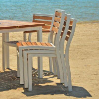 Beespoke Catalina Outdoor Armless Stacking Teak Patio Dining Chair