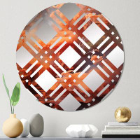 East Urban Home Hinduism Yajnas Smoky Sienna - Plaid Decorative Mirror-MIR113733-Round