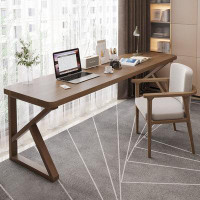 Fortuna Femme 86.61" Brown Rectangular Solid wood desk+Chair