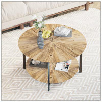 Union Rustic Double Layer 31.5 "Round Coffee Table