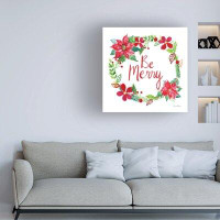 The Holiday Aisle® Farida Zaman 'Holiday Wreath III' Canvas Art