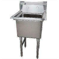 Evier commercial cuve de 18 x 18 en stainless steel acier inoxidable - restaurant sink garage lavabo table de travail