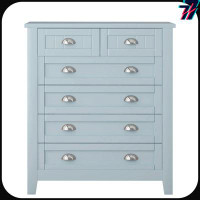 Winston Porter Fashionable Drawer Dresser Bar Cabinet, Buffet Sideboard, Solid Wood Retro Frame Sideboard, (blue Grey)