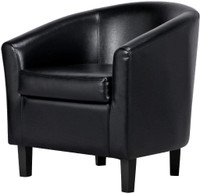 NEW OFFICE MODERN STYLE TUB CHAIR BLACK OR BROWN 112449