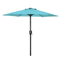 Ebern Designs 7.5Ft Patio Outdoor Table Market Yard Umbrella With Push Button Tilt/Crank