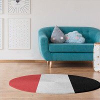 East Urban Home Red/Black Area Rug