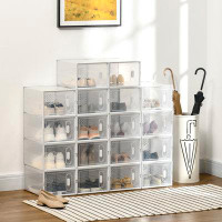 Rebrilliant 18 Pair Stackable Shoe Storage Cabinet