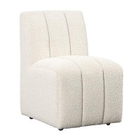 Hokku Designs Maydeen Fabric Upholstered Dining Chair, Cream
