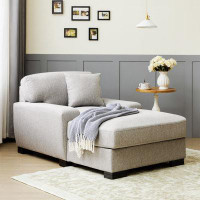 Latitude Run® Mid-Century Indoor Oversized Chaise Sofa