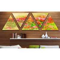 Made in Canada - East Urban Home 'Colourful Spring Garden with Flowers' Graphic Art Print Multi-Piece Image on Wrapped C