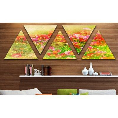 Made in Canada - East Urban Home 'Colourful Spring Garden with Flowers' Graphic Art Print Multi-Piece Image on Wrapped C in Home Décor & Accents