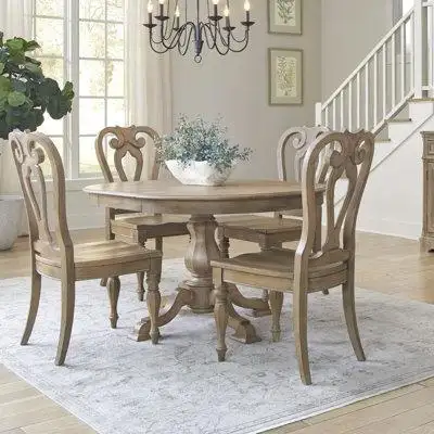 Liberty Furniture Magnolia Manor 4 Person Extendable Solid Wood Dining Set