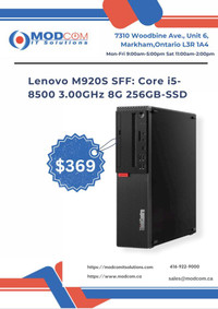 Lenovo ThinkCentre M920S SFF Desktop Computer: Core i5-8500 3.00GHz 16G 500GB-SATA PC Off Lease For Sale!!!