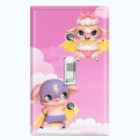 WorldAcc Cute Nursery Super Hero Sheep 1-Gang Toggle Light Switch Wall Plate