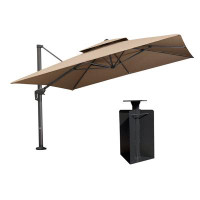 Arlmont & Co. Sharay 144'' Cantilever Umbrella with Crank Lift Counter Weights Included