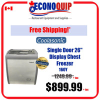 FREE SHIPPING* - Commercial Single &amp; Double Door Display Display Chest Freezers /Refrigerator