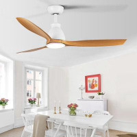 Ivy Bronx 52" Danay 3 - Blade LED Propeller Ceiling Fan with Remote Control and Light Kit Included