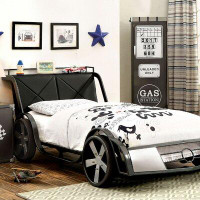 Zoomie Kids Barling Car Bed with Shelves by Zoomie Kids
