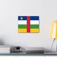 Ivy Bronx Central African Republic Country Flag Canvas Vibrant Wall Art Unframed Home Decor