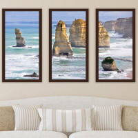 Made in Canada - Picture Perfect International The Twelve Apostles - 3 Piece Picture Frame Photograph Print Set on Acryl