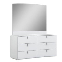 Orren Ellis Lorentz 6 Drawer Double Dresser with Mirror
