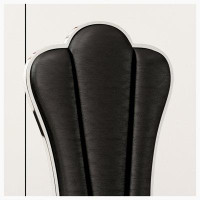 Rosdorf Park Modern Leatherette Dining Chairs Unique Backrest Design With Stripe Armless Chair