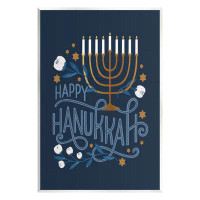 Stupell Industries Happy Hanukkah Traditional Menorah at-209
