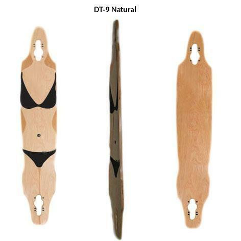 Easy People Longboard Drop Through Series Natural Deck + Grip Tape in Skateboard - Image 3
