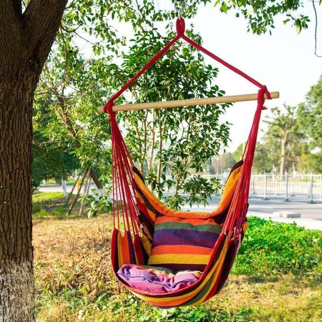 NEW HANGING ROPE HAMMOCK SWING CHAIR in Other in Alberta