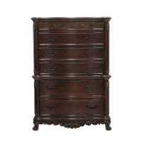 Bloomsbury Market 1pcs Chest Of 6x Drawers Wooden Elegant Furniture,cherry Finish Formal Traditional Design Bedroom Furn