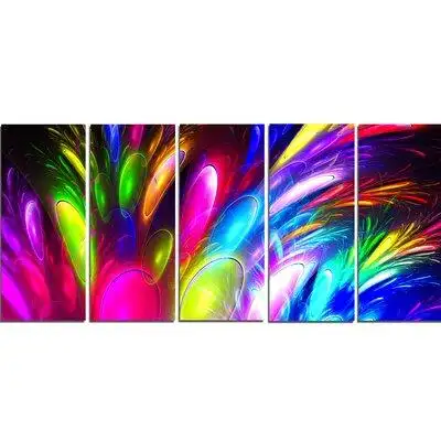 Design Art 'Mysterious Psychedelic Design' Graphic Art Print Multi-Piece Image on Canvas