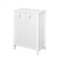 Red Barrel Studio Bathroom Storage Cabinet With Doors 3 Adjustable Shelves Shoes Cabinet Storage Organizer, White