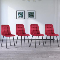 Brayden Studio Fashion Style Upholstered Velvet 4 Piece Dining Chair, for Dining Room