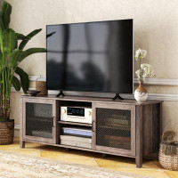 17 Stories Industrial TV Cabinet Stand for TVs up to 65"