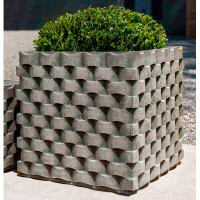 August Grove M Weave Concrete Planter Box