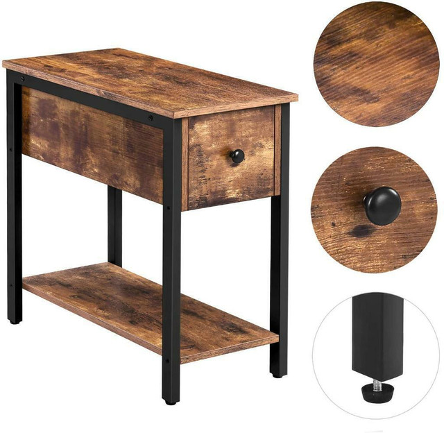 NEW RUSTIC 2 TIER NIGHTSTAND & END TABLE S3078 in Other Tables in Alberta - Image 3