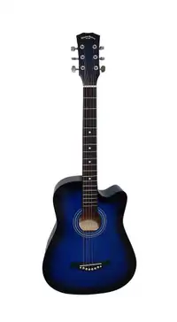SPS336: 38-Inch Blue Acoustic Guitar for Beginners and Children