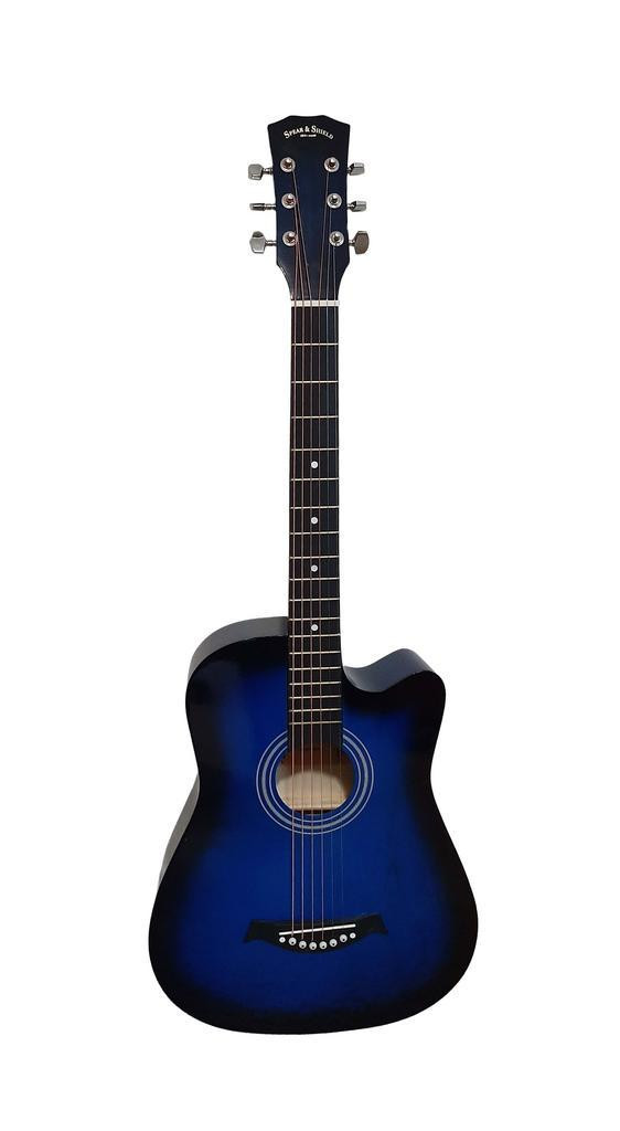 SPS336: 38-Inch Blue Acoustic Guitar for Beginners and Children in Guitars