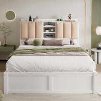 Latitude Run® Full Size Wood Storage Platform Bed with Drawers