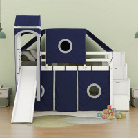 Harper Orchard Ellanti Loft Bed with Tent and Tower