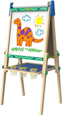 Crayola Kids Wooden Easel, Dry Erase Board & Chalkboard