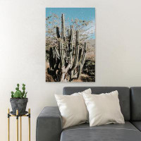 Foundry Select Brown And Green Cactus Plants 2 - 1 Piece Rectangle Graphic Art Print On Wrapped Canvas