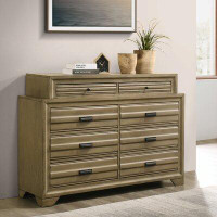 Red Barrel Studio Cloe Light Grey Finish Wood 8-drawer Dresser