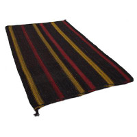 Foundry Select Striped Kilim Brown Striped Wool Handmade Area Rug