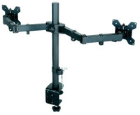 NEW DOUBLE ARM DUAL COMPUTER MONITOR STAND MOUNT ADJUSTABLE M002